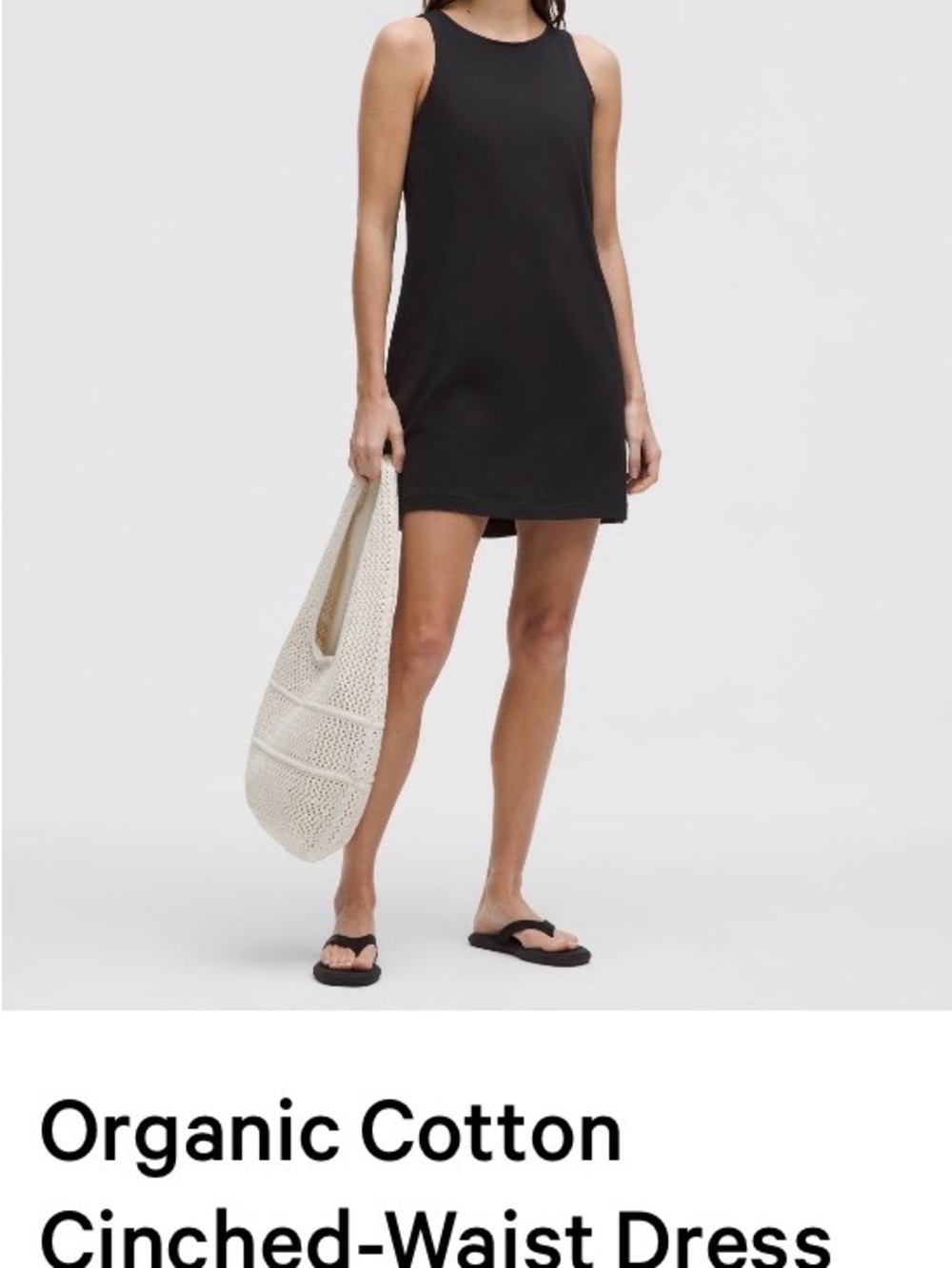 lululemon athletica Black Sleeveless Mini Dress